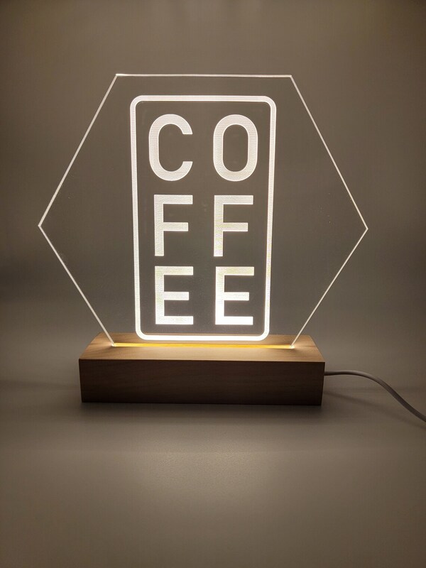 Copy-Engraved Coffee Sign